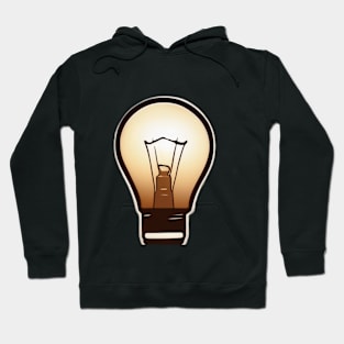 Light Bulb Brown Shadow Silhouette Anime Style Collection No. 423 Hoodie